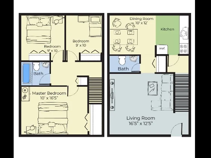 Three Bedroom Townhouse