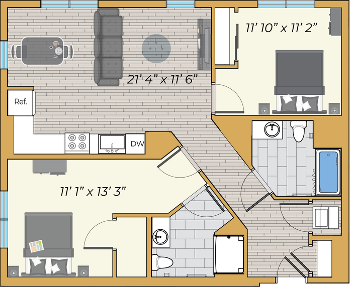 2 Bedroom Corner Deluxe