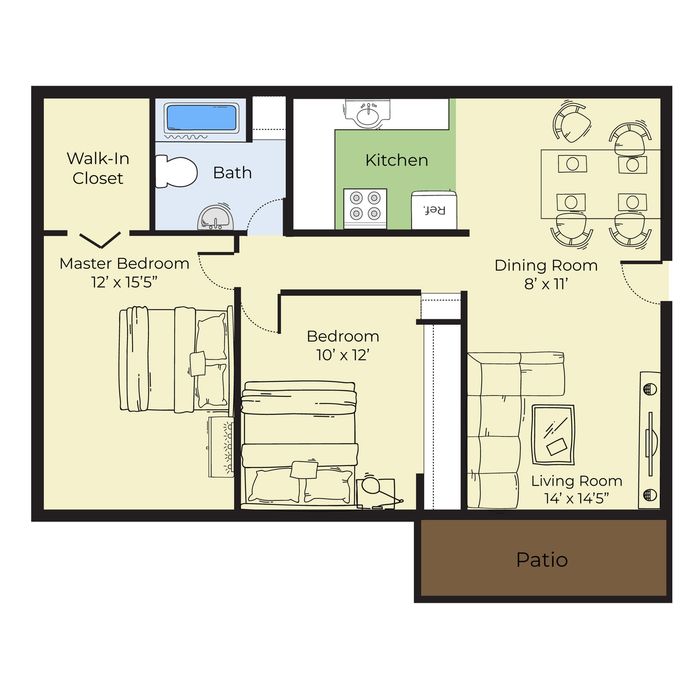 Two Bedroom Dog Friendly Apartment