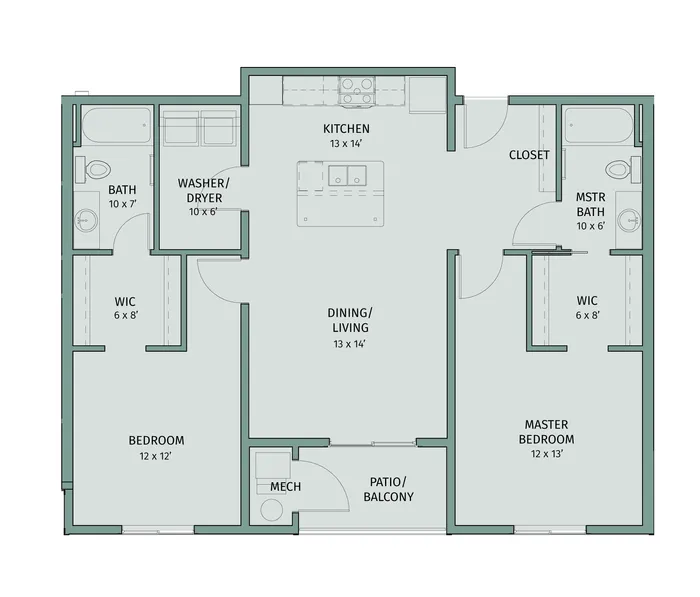 Indigo- 2 Bedroom, 2 Bathroom