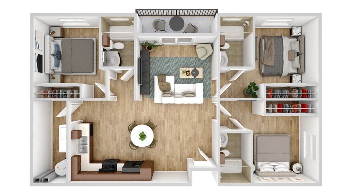 715 Monnett (Student) - 3Bedroom Floorplan