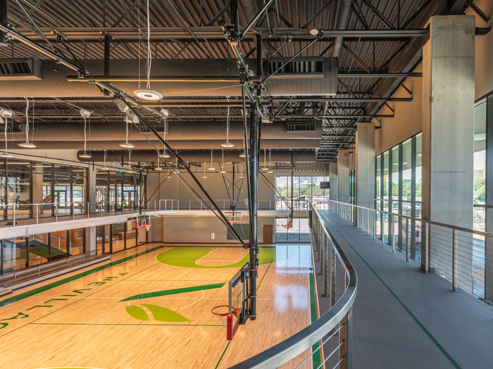 Basketball Court With Indoor Running Track