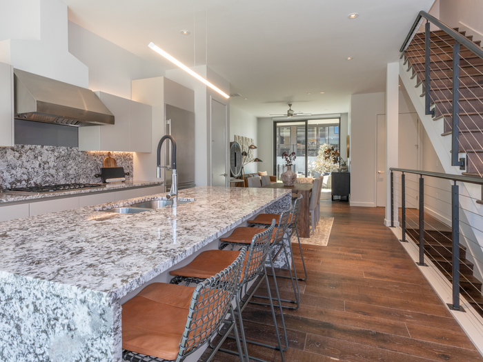 Townhome Kitchen And Living Room View