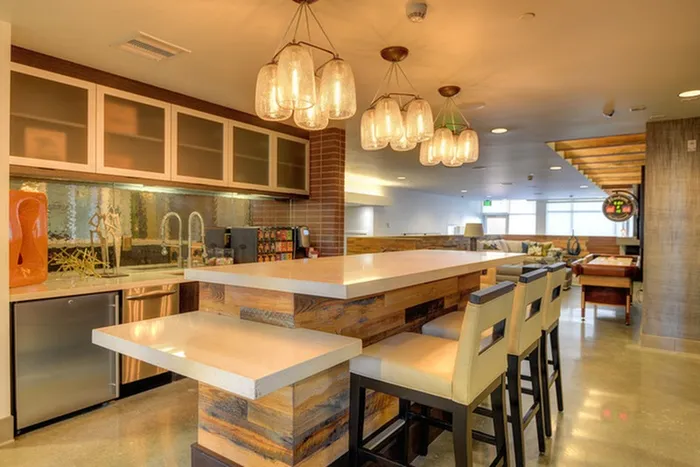 Resident Lounge with with bar-style seating