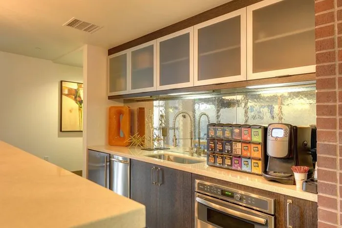Coffee machine in resident lounge