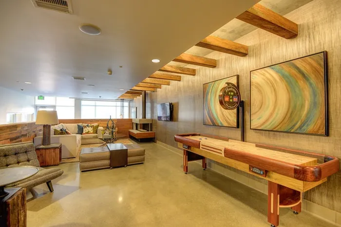 Resident lounge with gaming area