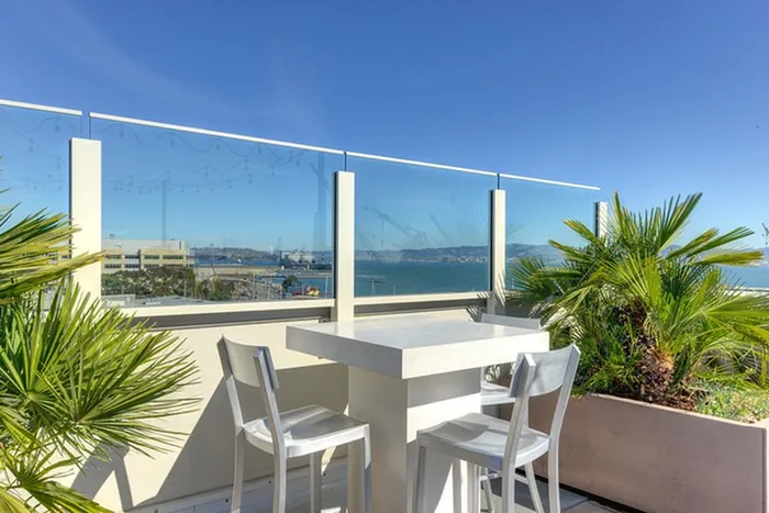 Rooftop outdoor seating area