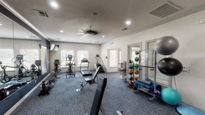 Fitness center with cardio and free weights