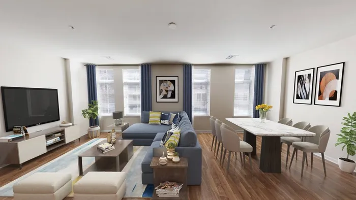 Image of dining and living area