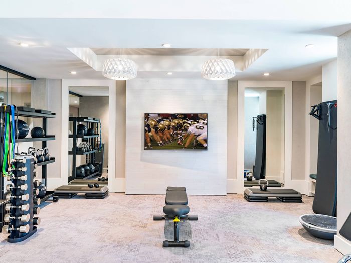 Fitness Center with designer lighting