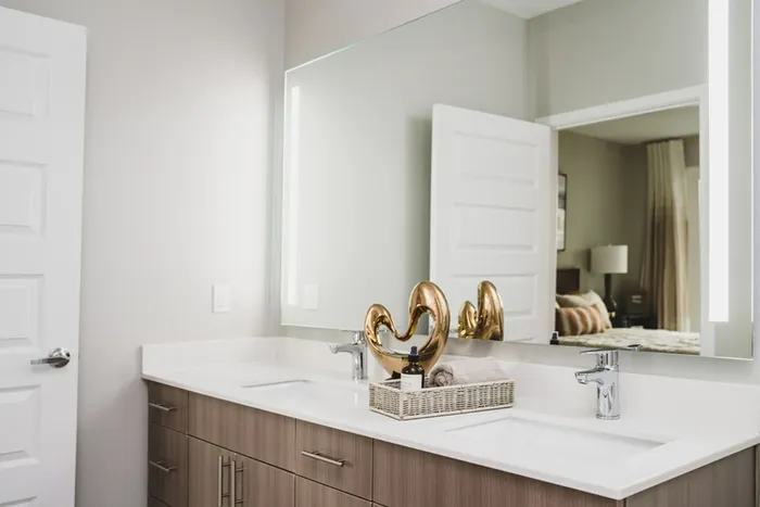 Dual Vanity in Primary Bathroom | Modera Creative Village | Apartments in Orlando