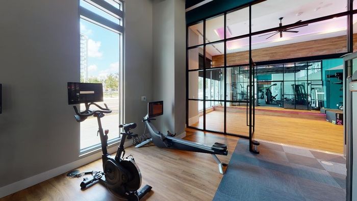 Club-Quality Fitness Center with Cardio & Weight Stations at Modera Creative Village apartments