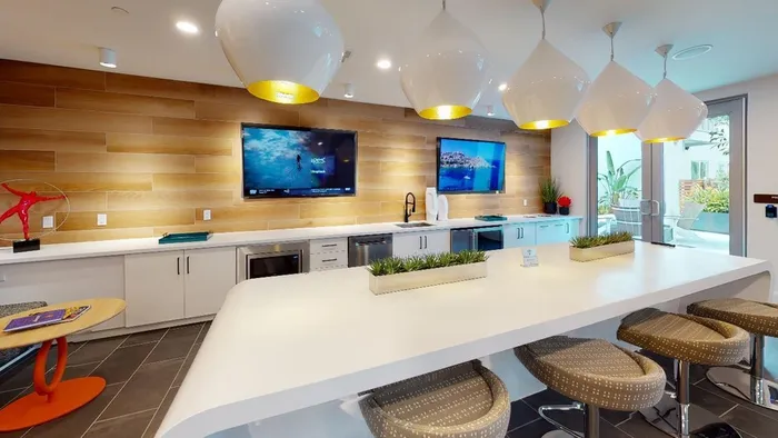 Chef-inspired display kitchen at Modera Creative Village apartments