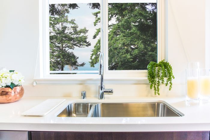 Kitchen sink with window viewat the Arroyo Residences in Walnut Creek