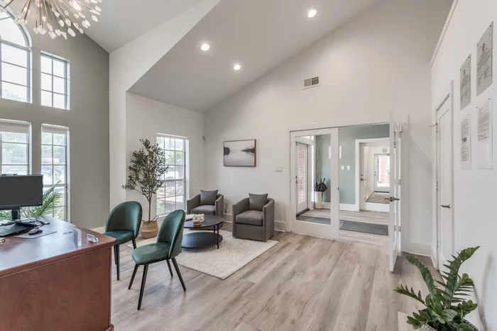Leasing Center with tons of natural light at Alister Galleria apartments in houston texas