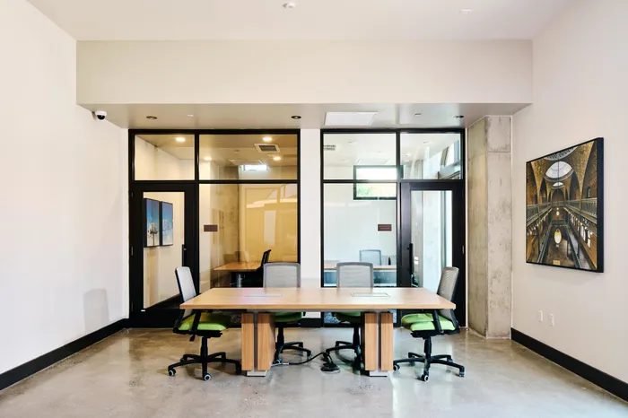 conference room and work from home space at Modera Berkeley apartments California