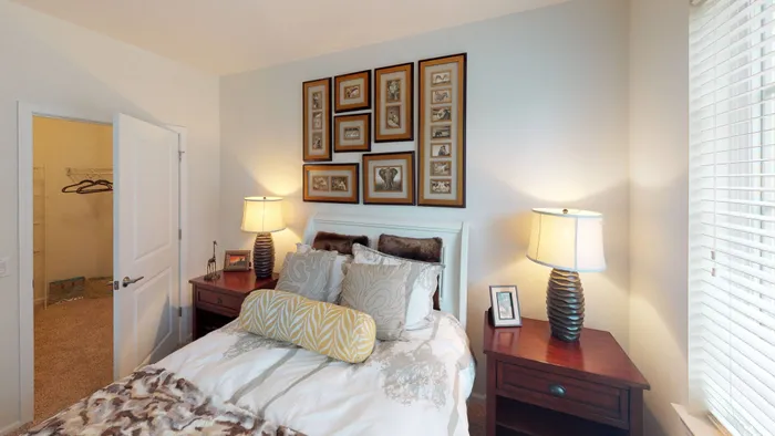 Bedroom with large closet