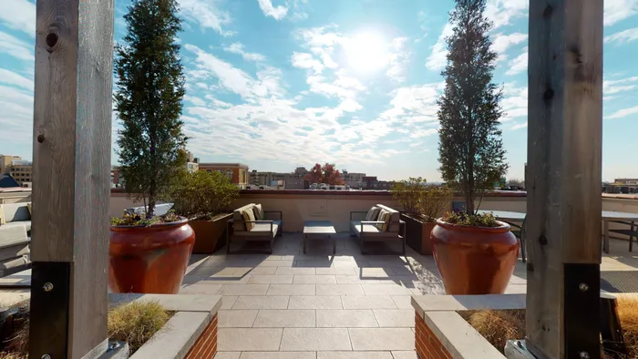 Rooftop terrace with ample social seating