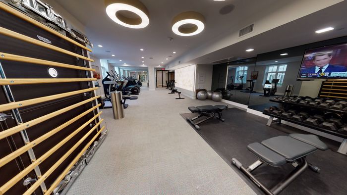Fitness center with cardio and free weights