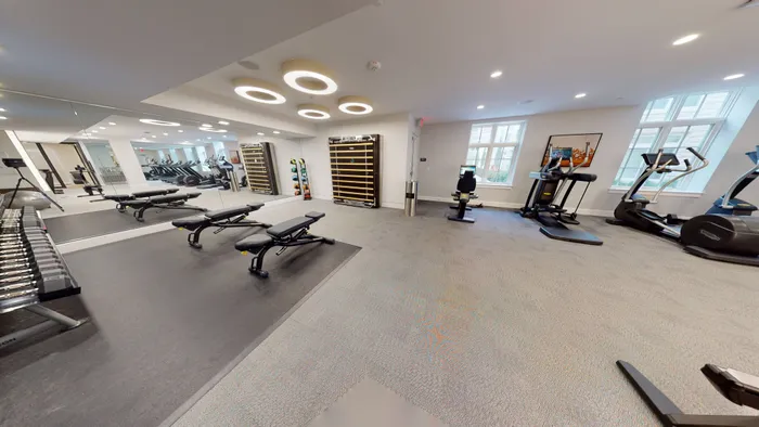 Fitness center with cardio and free weights