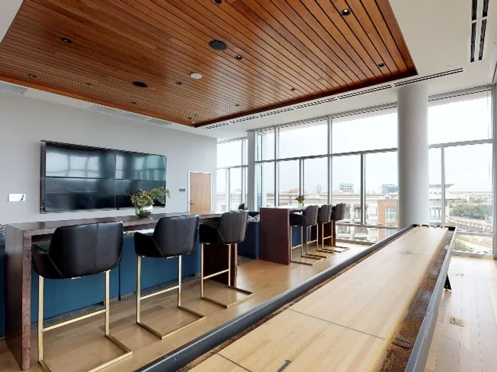 Shuffleboard and Social Seating in the Resident Lounge