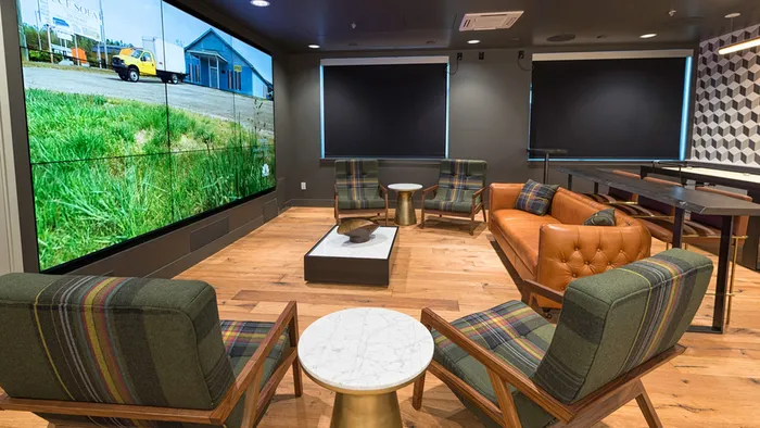 Gaming Room with Nine Television Screens