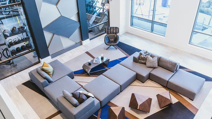 Resident Lounge with Ample Seating Options for Work or Play