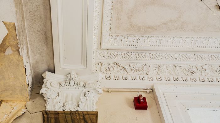 Architectural accent of ceiling molding with historical value