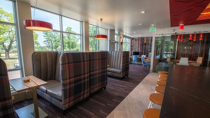 Cozy Booth Seating in the Resident Clubhouse