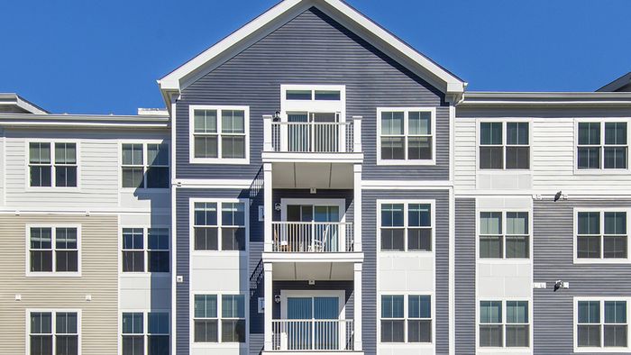 Exterior of Private Balconies at Modera Needham Apartments