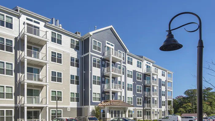 Exterior of Modera Needham Apartment Building