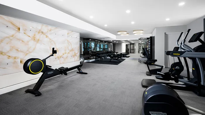 Club-quality fitness facility outfitted with elite equipment imported from Italy