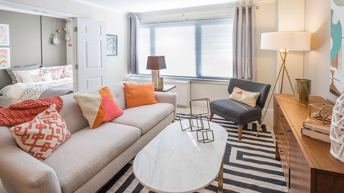 Brightly lit living area