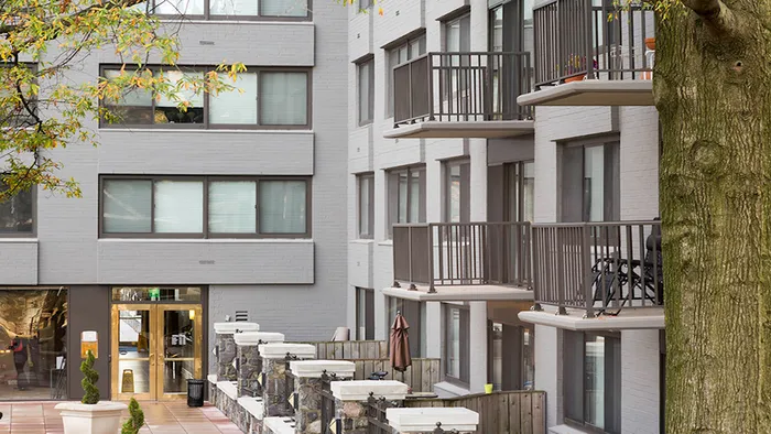 Private balconies looking onto a freshly landscaped courtyard