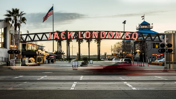 Exterior of Jack London Square Sign