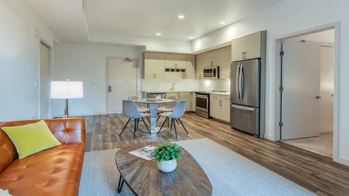 Open Concept Living Room into Kitchen