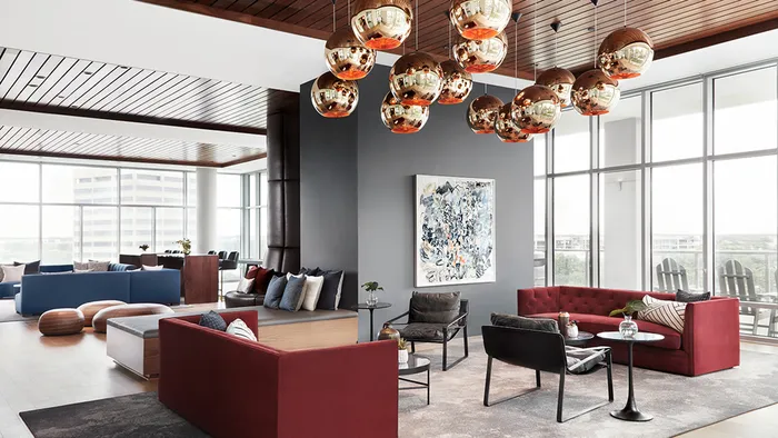 Custom Furniture and Artwork in Resident Lounge