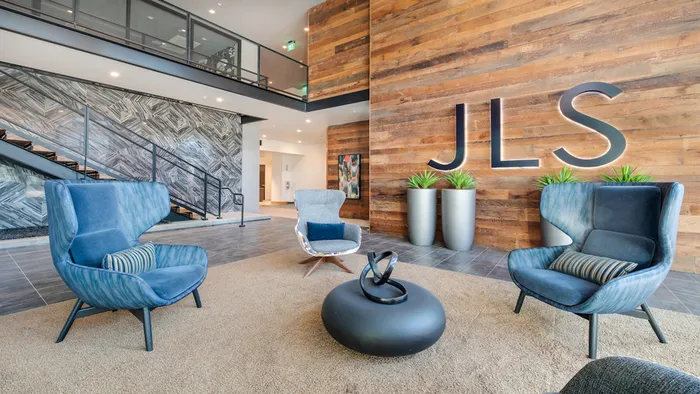 Entrance to Leasing Office for Modera Jack London Square with High Back Seating