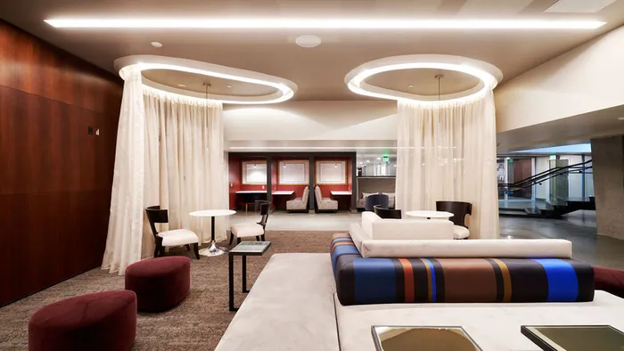Private work from home lounges at Modera Rincon Hill apartments.