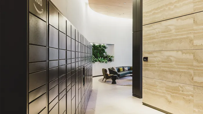 Amazon Hub lockers at Eliot on 4th Street