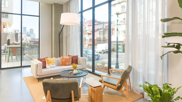 Relaxing lobby with stunning views and outdoor lounge