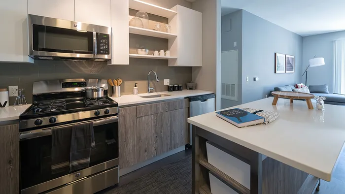 Island in Modern Kitchen