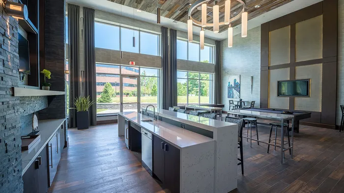 Resident Clubhouse Kitchen and Bar