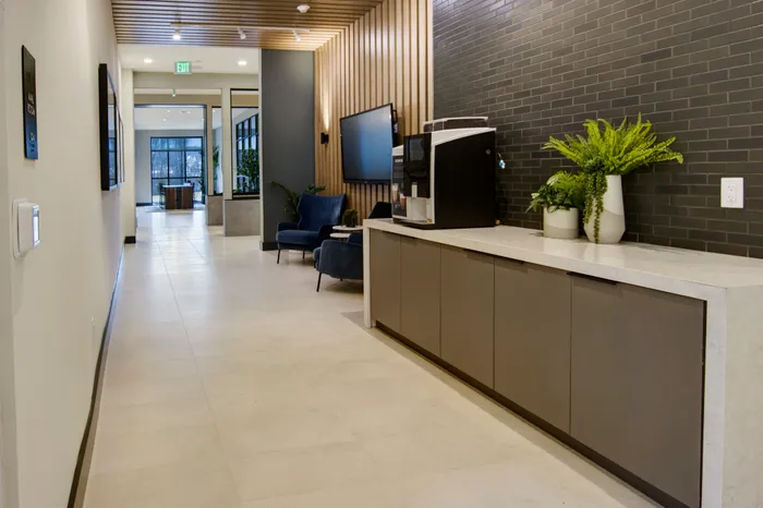 delicious gourmet coffee-bar at modera berkeley heights apartments in new jersey