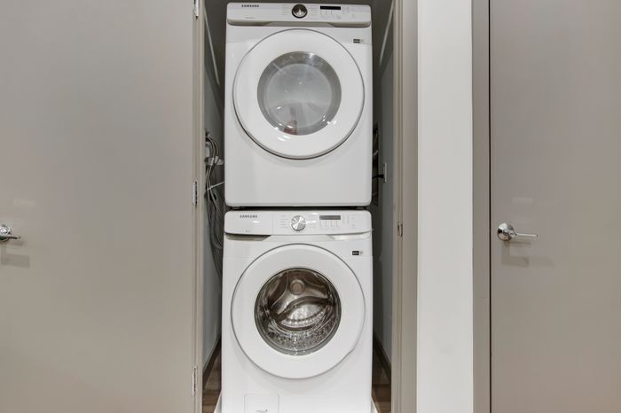In-home full-size washer and dryer at modera berkeley heights apartments in new jersey