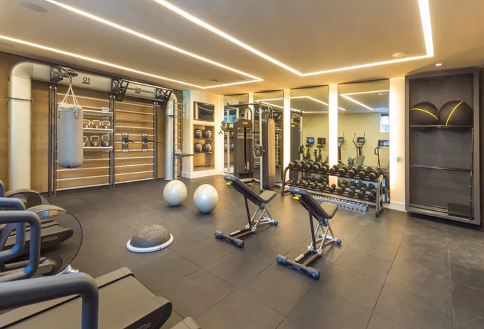 fitness center at modera cherry creek apartments denver