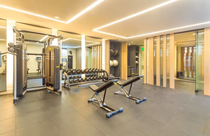exercise room modera cherry creek apartments denver