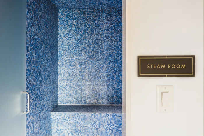 wellness center with high-end steam room at modera decatur apartment homes for rent in georgia