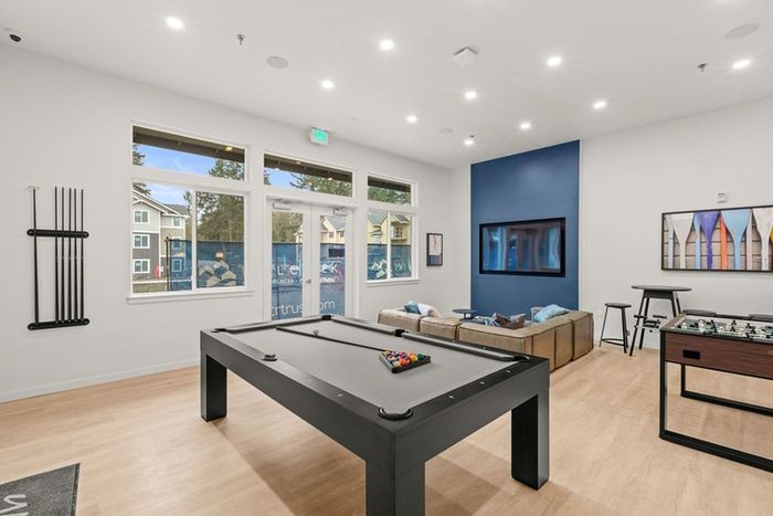 Game room and pool table