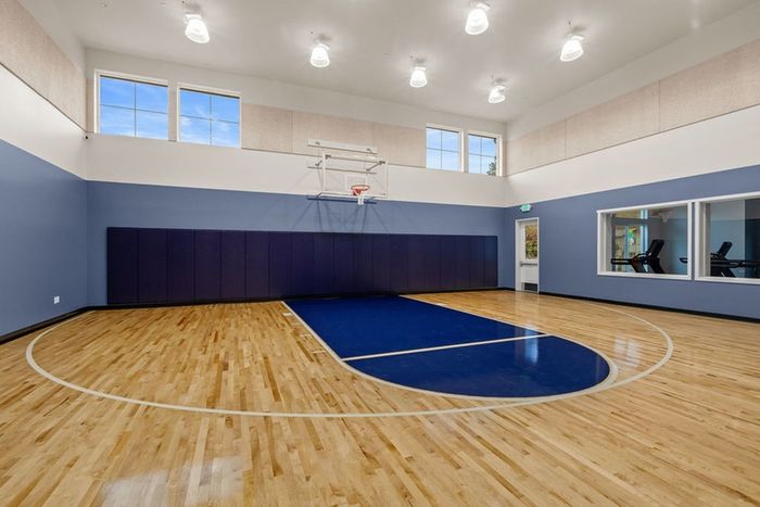 Indoor basketball court